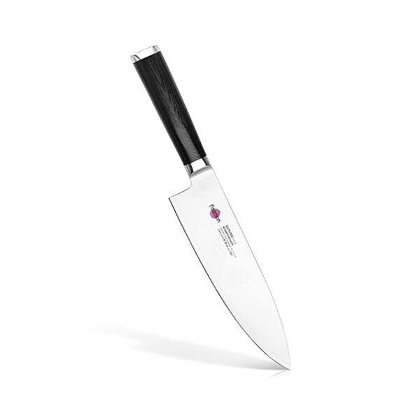 Fissman Damaskas tērauda šefpavāra nazis KENSEI MUSASHI | 20 cm, 67 slāņi, VG-10