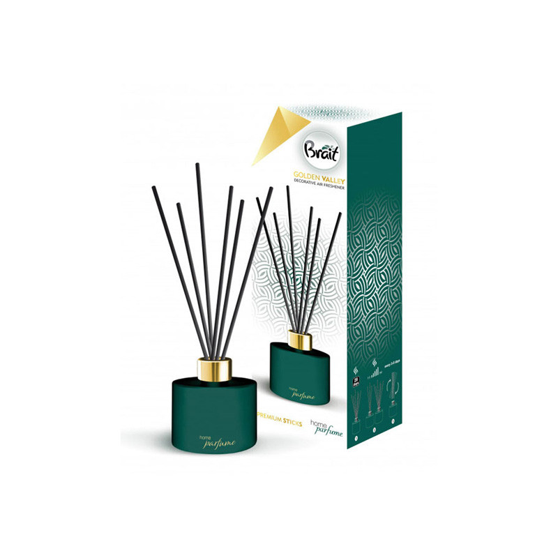 dekoratyvinis-oro-gaiviklis-su-lazdelemis-brait-golden-valley-100ml Dekoratīvs gaisa atsvaidzinātājs ar kociņiem Brait Golden Valley, 100ml | Luksusa mājas aromāts - Image 1