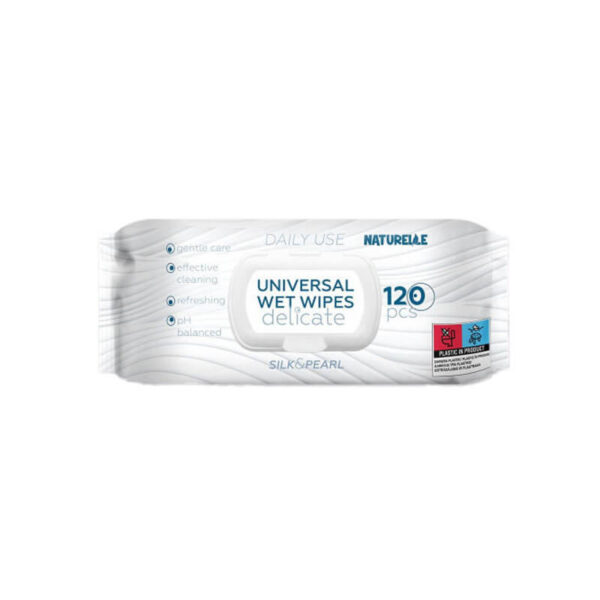 Universālas mitrās salvetes Naturelle Delicate, 120 gab. | Ar E vitamīnu