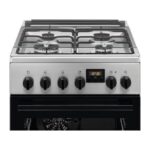50 cm plata nerūsējošā tērauda krāsas gāzes plīts ar elektrisko cepeškrāsni Electrolux LKK540232X