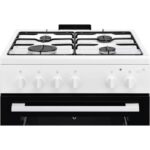 Gāzes plīts Electrolux | 60 cm, ar gāzes cepeškrāsni un grilu, balta