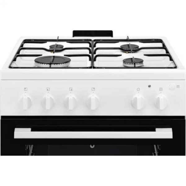 Gāzes plīts Electrolux | 60 cm, ar gāzes cepeškrāsni un grilu, balta