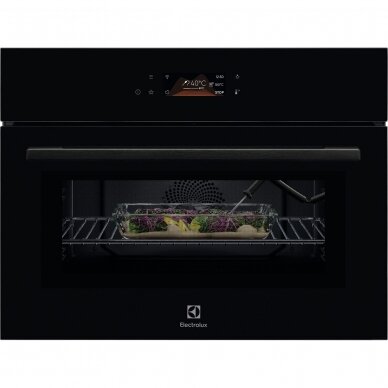 Electrolux Kompaktā cepeškrāsns LVL8E09Z | CombiQuick, Mikroviļņi, MealAssist un Wi-Fi | Melna