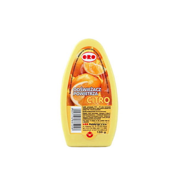 Gēla gaisa atsvaidzinātājs ORO | 150 g, svaigs citronu aromāts