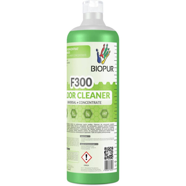 Universāls grīdu mazgāšanas līdzeklis Biopur F300, 1L | Koncentrāts, profesionāls