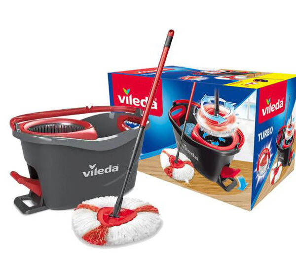 VILEDA Grīdu mazgāšanas komplekts Easy Wring & Clean TURBO | Ar pedāli, tīrām rokām
