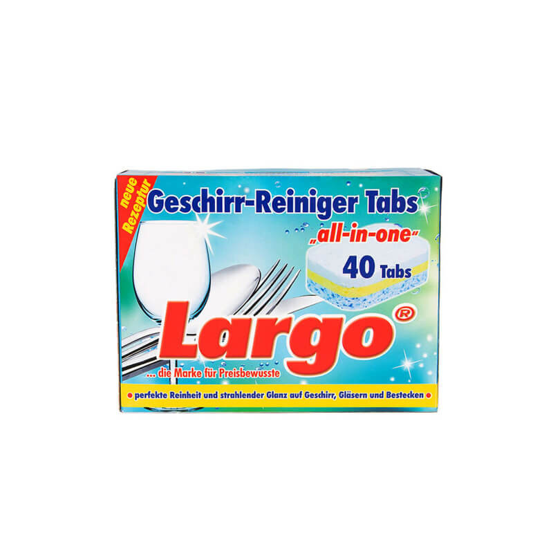 indaploviu-tabletes-largo-all-in-one-40vnt Trauku mazgāšanas tabletes LARGO All in one, 40 gab. | Viss vienā - Image 1