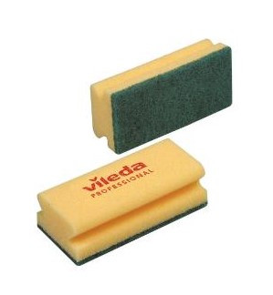 VILEDA Professional Sūklis ar abrazīvu 15 x 7 cm | Īpaši raupja tīrīšanas virsma