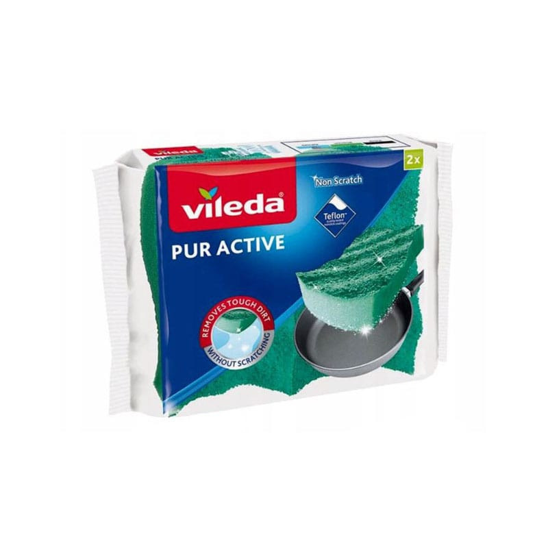 kempine-vileda-pur-active-1vnt VILEDA Pur Active Sūklis 1 gab. | Noņem Netīrumus, Aizsargā Virsmu - Image 1