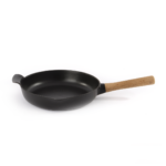 BergHOFF Čuguna Panna RON 26 cm ar Noņemamu Koka Rokturi | Melna - Image 6