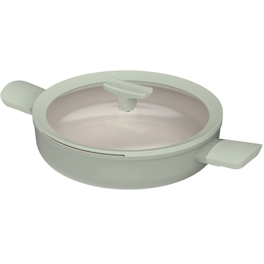 keptuve-su-dangciu-trumpos-rrankenos-balance-sage-berghoff-26cm-3950450-1 BergHOFF Panna ar vāku īsiem rokturiem Balance Sage 26cm - Image 1