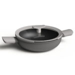 BergHOFF LEO Wok Panna ar Vāku 24 cm | Liets Alumīnijs, Bez PFOA, Izliešanas Funkcija