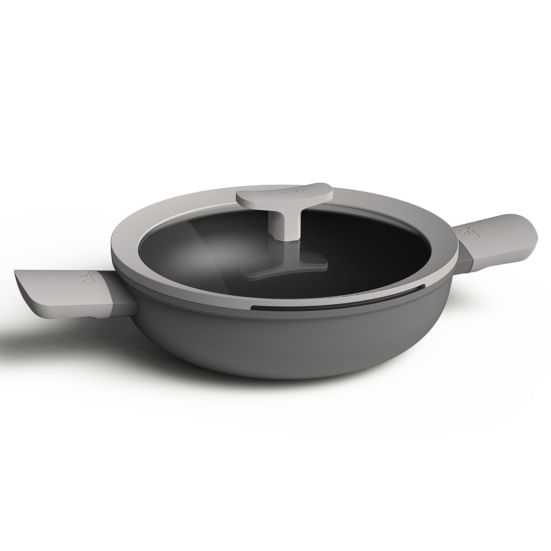 keptuve-wok-leo-24cm-3950178 BergHOFF LEO Wok Panna ar Vāku 24 cm | Liets Alumīnijs, Bez PFOA, Izliešanas Funkcija - Image 1