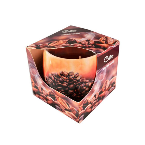 Aromātiskā Svece Stikla Traukā COFFEE | Bagātīgs Kafijas Aromāts, Lai Radītu Mājīgumu