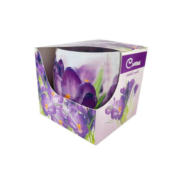 Smaržīgā svece stikla traukā "Crocus" | Pavasara aromāts