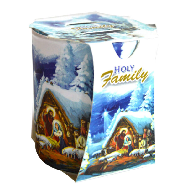 Aromātiskā svece stikla traukā "Svētā Ģimene" (Holy Family) | Ziemassvētku aromāts