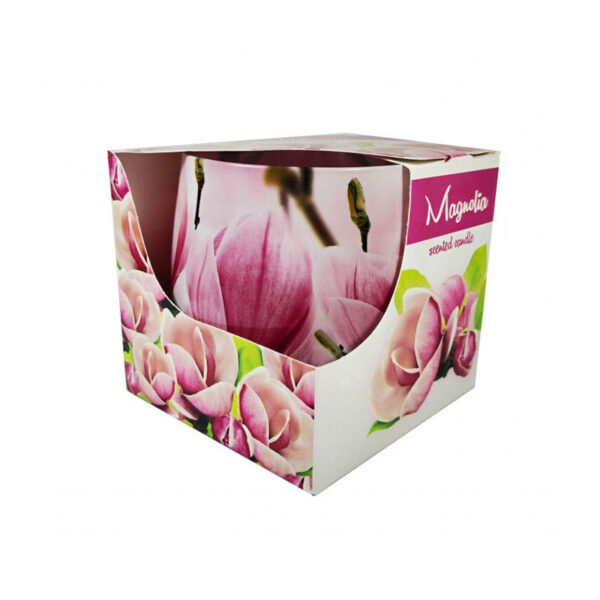 Smaržīgā svece stikla traukā "Magnolija" | Atsvaidzinošs ziedu aromāts