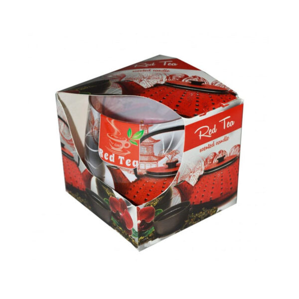 Smaržīgā svece stikla traukā "Red Tea" | Silts un mājīgs aromāts