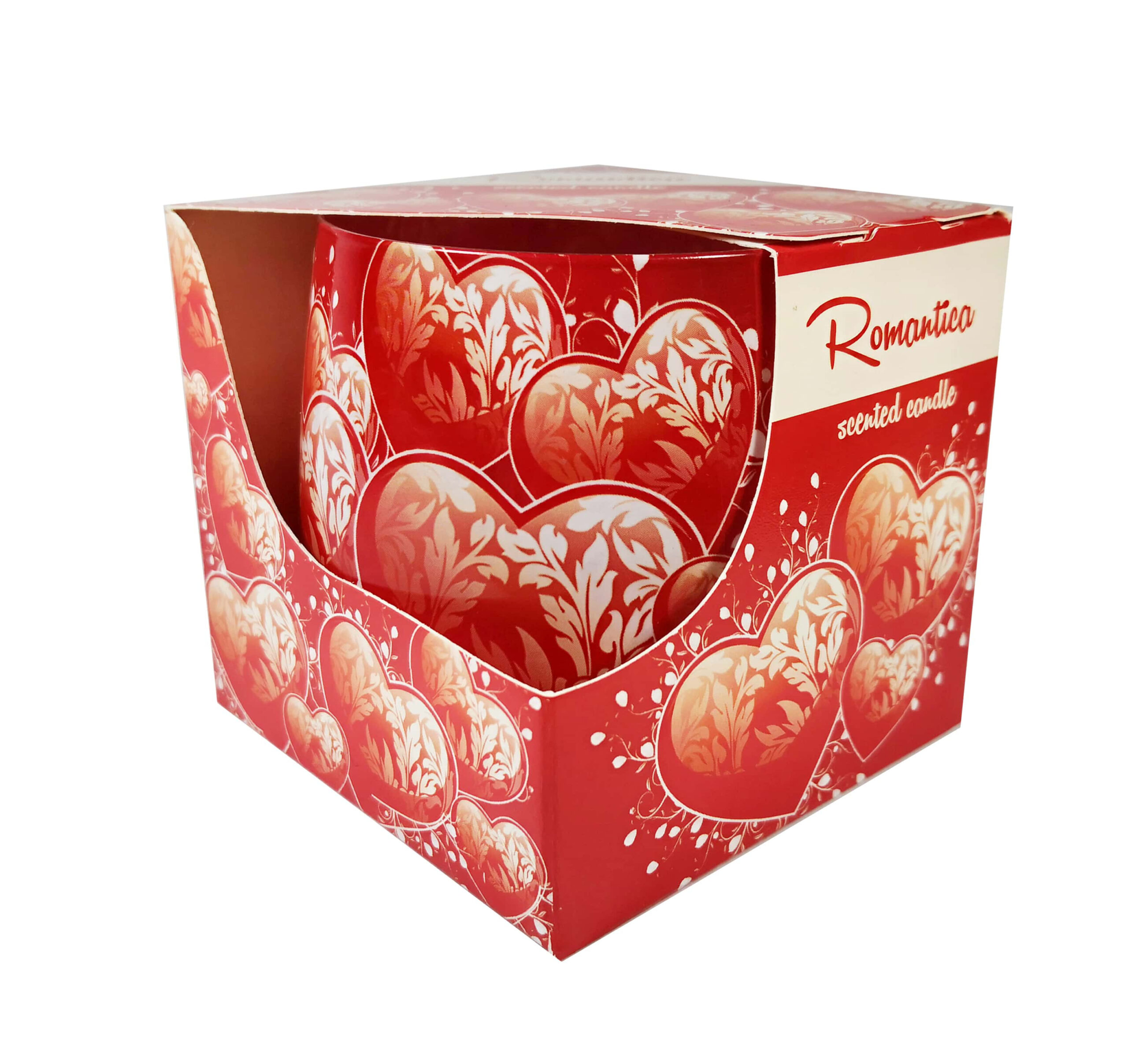 kvepianti-zvake-stikliniame-indelyje-romantica Smaržīgā svece stikla traukā "Romantica" | Jūtīgs aromāts - Image 1