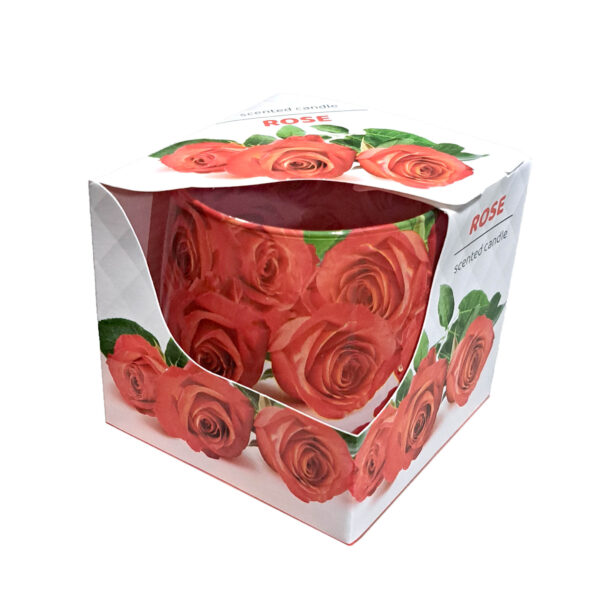Aromātiskā svece stikla traukā "Zemene" | ~150g, ~30 degšanas stundas