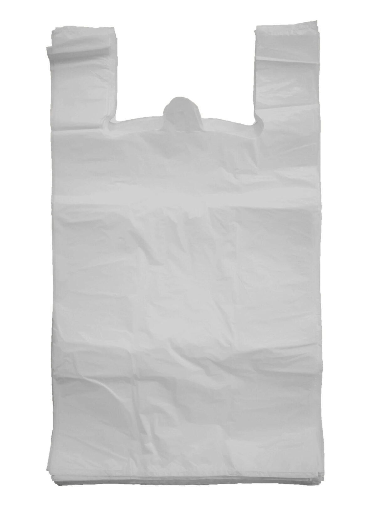 Iepirkumu maisiņi ar rokturiem 24x45 cm, 100 gab. | 9 mikroni, HDPE - Image 1