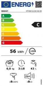 Ļoti šaura veļas mašīna Indesit MyTime | 42,5 cm dziļums, 6 kg - Image 5