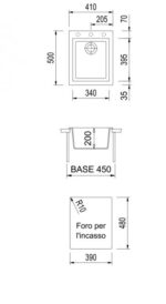 Kompakta Akmens masas izlietne Plados-Telma Cube | 41 cm, ar ARIAPURA, Melna Matēta - Image 2