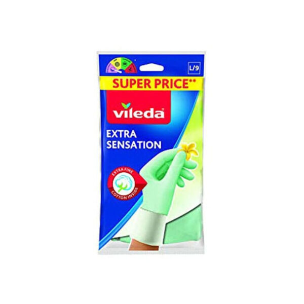 VILEDA Extra Sensation Mājsaimniecības Cimdi L Izmērs | Jutīgums un Aizsardzība