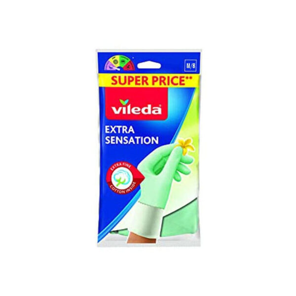 Vileda Cimdi Extra Sensation, M izmērs (8) | Īpaši plāni, lateksa