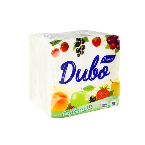 Papīra salvetes Divo, baltas, 24x24 cm, 1 kārta, 100 gab.