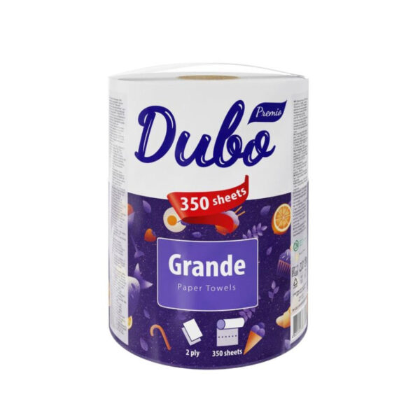 DIVO GRANDE Papīra Virtuves Rullis 350 Loksnes | Liels, 2 Kārtas, 100% Celuloze