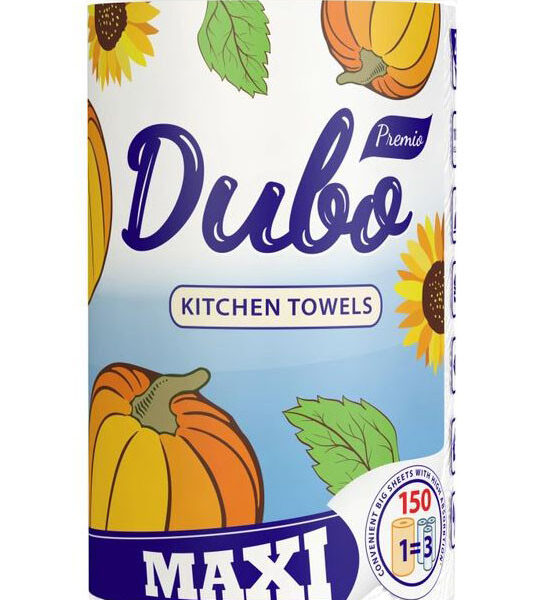 DIVO MAXI Papīra Virtuves Dvieļi Salvetes 150 Lapiņas | 2 Kārtas, 100% Celuloze