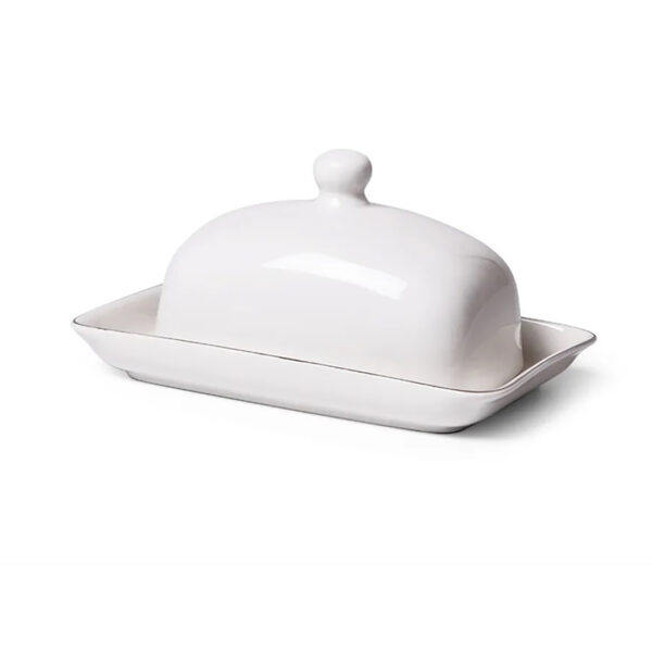Fissman Porcelāna sviesta trauks ALEKSA | Klasisks balts dizains