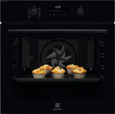 Viedā cepeškrāsns Electrolux 600 SteamBake ar pirolīzi | WiFi, gaļas termometrs, melna