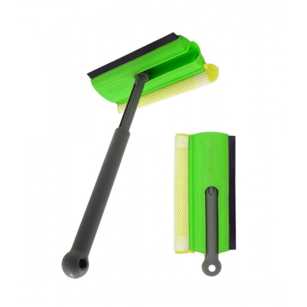 Sauber Logu tīrīšanas birste ar sūkli | Kompakta, ar gumijas malu