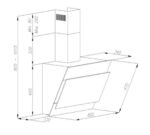 Vertikāls tvaika nosūcējs BREGO | 80 cm, A klase, Īpaši kluss, 800 m³/h - Image 2
