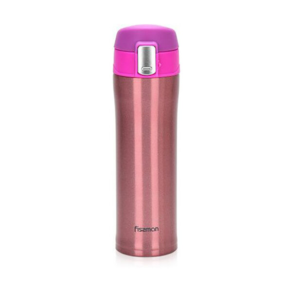 Fissman Termokrūze | 450 ml, Rozā, Ar slēdzeni