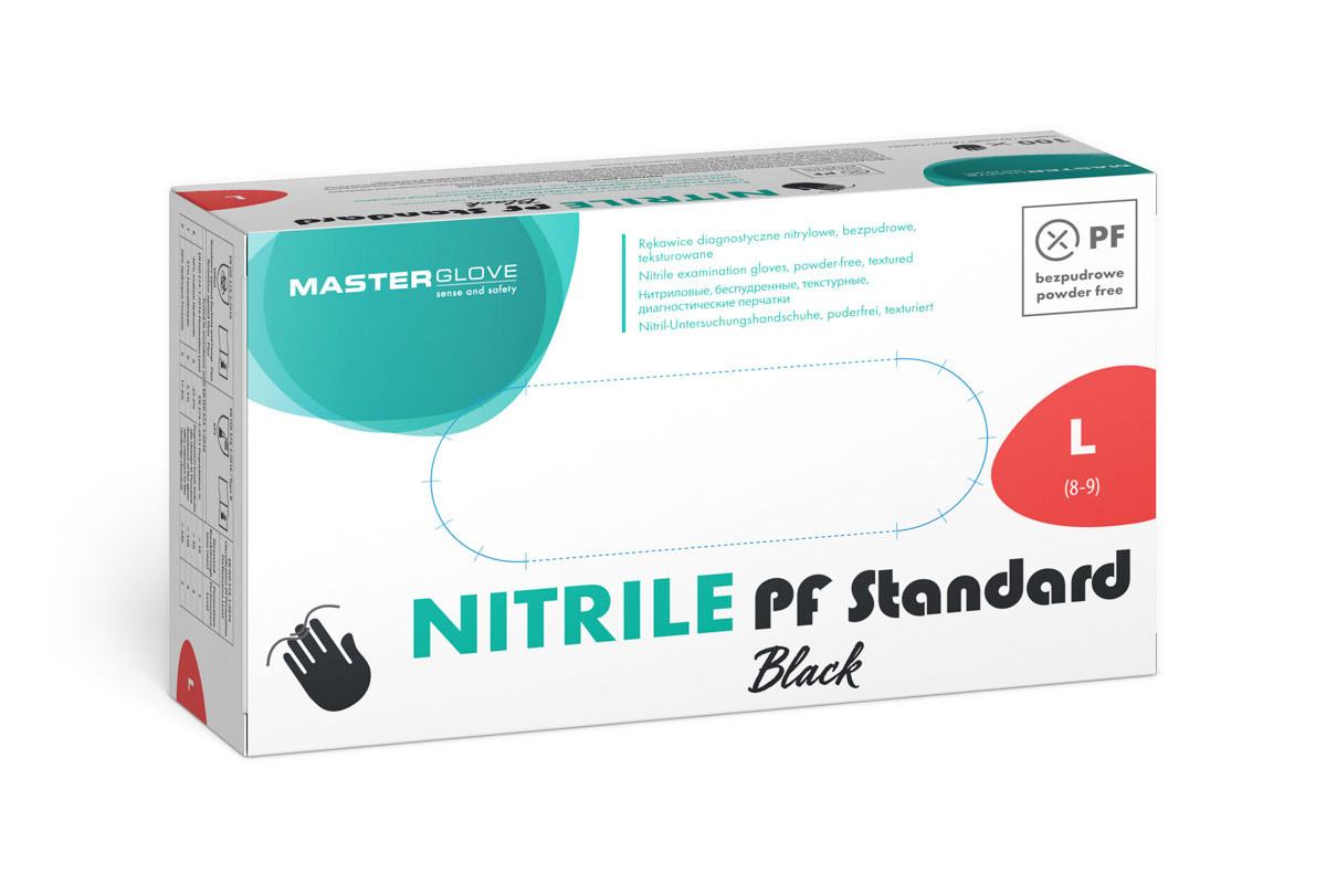 vienkartines-nitrilines-pirstines-master-glove-l-dydis-juodos-spalvos-100vnt MASTER GLOVE Nitrila Cimdi L Izmērs, Melni | Izturība un Elegance, 100 gab. - Image 1