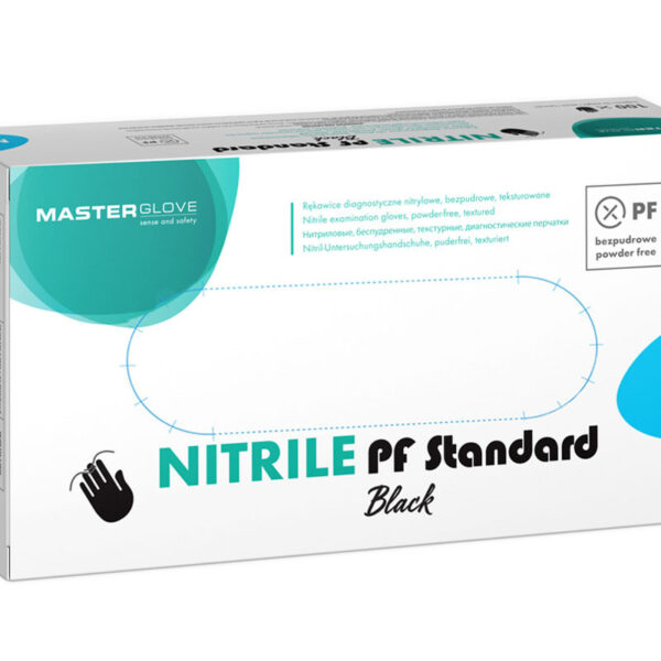 Vienreizējie nitrila cimdi Master Glove, melni, izmērs M, 100 gab.