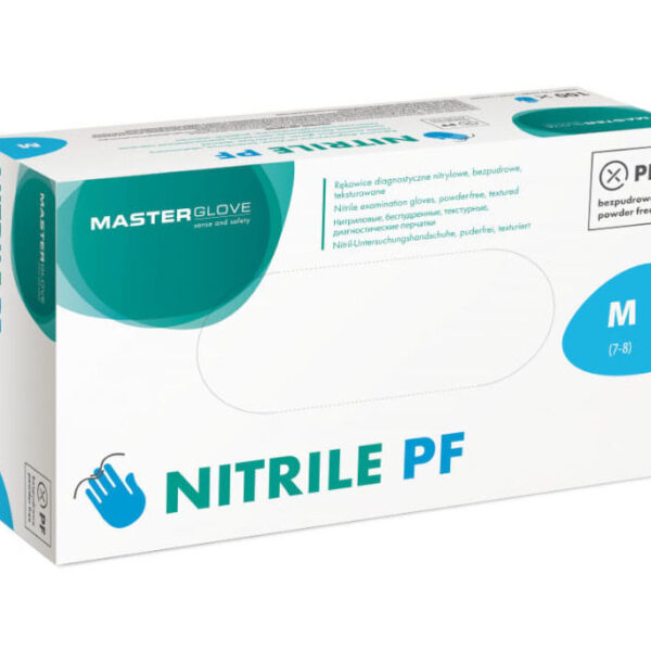 Vienreizlietojamie nitrila cimdi Master Glove, zili, izmērs M, 100 gab.
