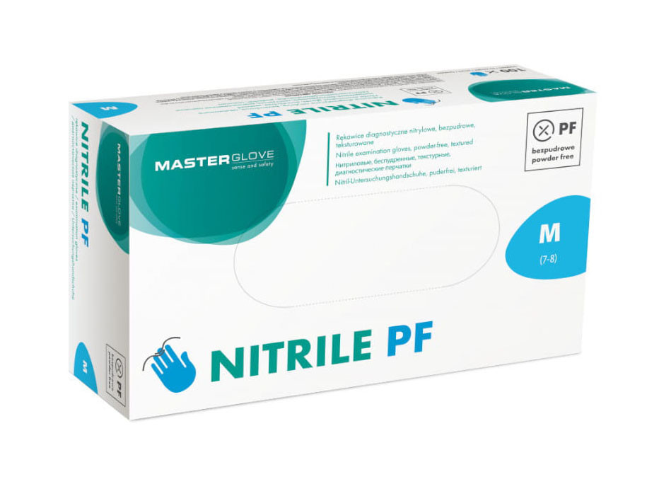 vienkartines-nitrilines-pirstines-master-glove-m-dydis-melynos-spalvos-100vnt Vienreizlietojamie nitrila cimdi Master Glove, zili, izmērs M, 100 gab. - Image 1