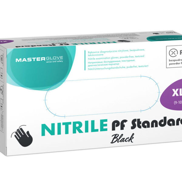 Vienreizējie nitrila cimdi Master Glove, melni, XL izmērs, 100 gab.