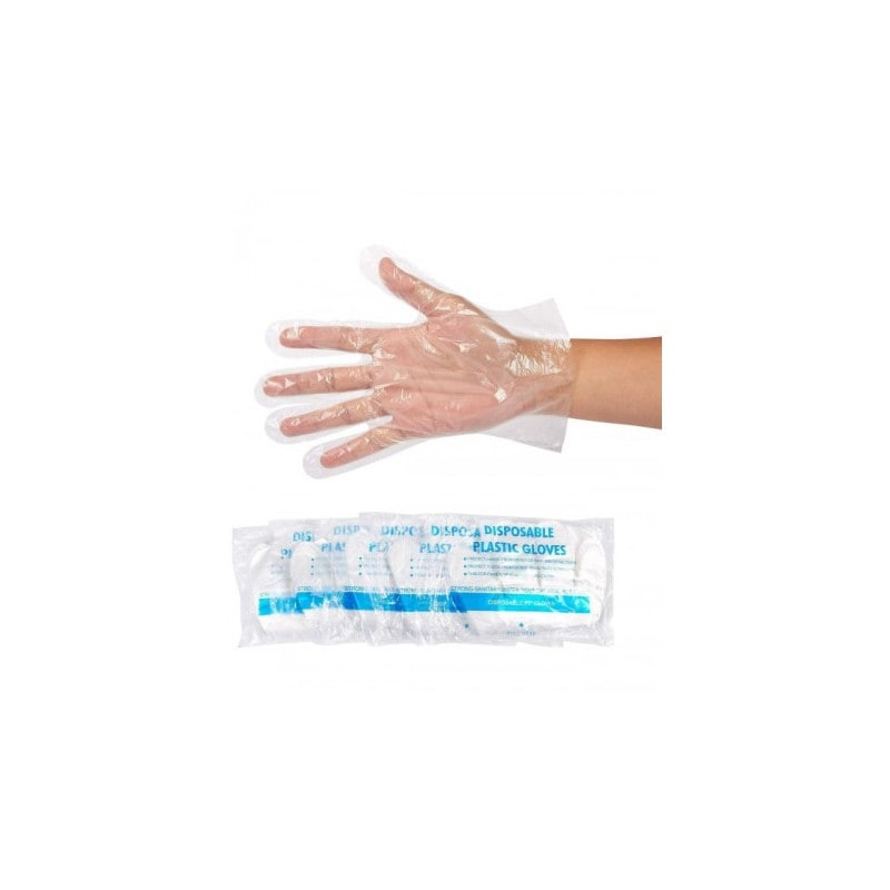 vienkartines-pirstines-pe-100vnt-l-dydis Vienreizlietojamie PE cimdi, L izmērs, 100 gab. | Plāni, paredzēti saskarei ar pārtiku - Image 1