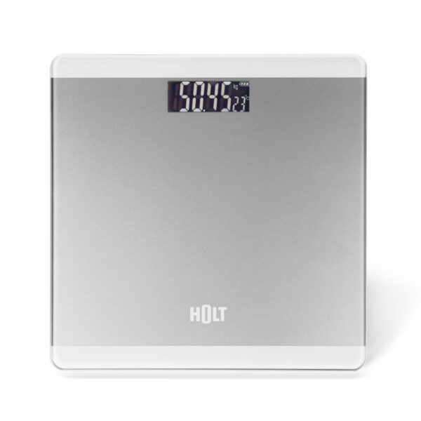 HOLT Vannas istabas svari HT-BS-008 Pelēki | Ar termometru, 50 g precizitāte
