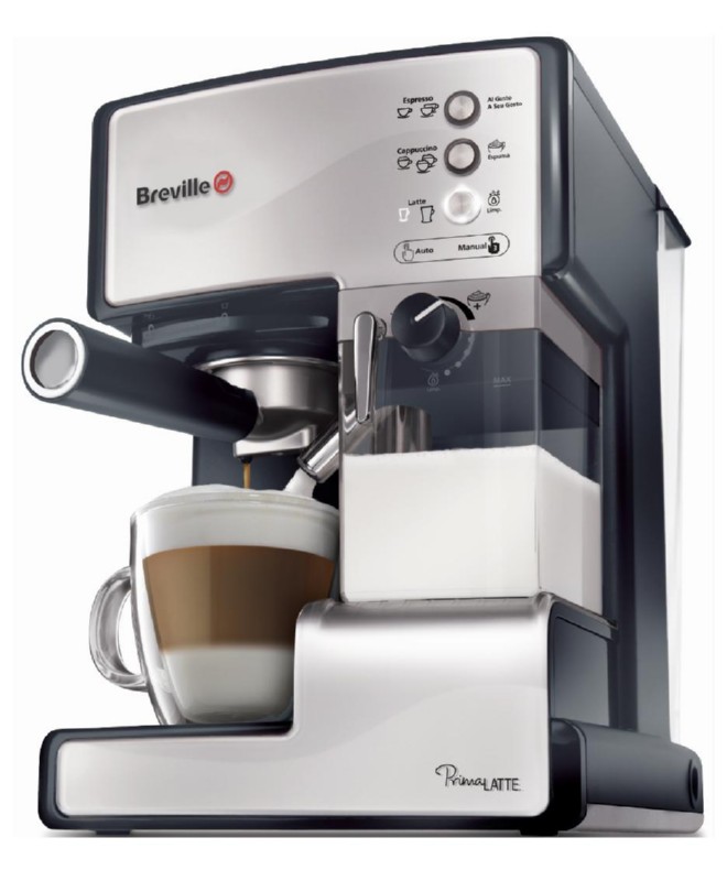 01_BRVCF045X BREVILLE PrimaLATTE Manuālais kafijas automāts BRVCF045X | 15 bāri, Automātisks Cappuccino, Piemērots ESE tabletēm - Image 1