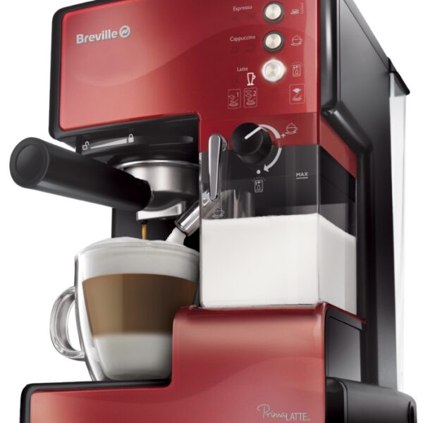 BREVILLE PrimaLATTE Rokas kafijas automāts BRVCF046X | 15 bāri, automātisks kapučīno, piemērots E.S.E. tabletēm