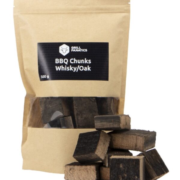 GRILL FANATICS Viski Statņu Bluķi Smēķēšanai RSK1366 | Ozols ar Bagātīgu Viski Aromātu, 1 kg