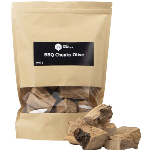 GRILL FANATICS Olīvkoka Bluķīši Smēķēšanai RSK1372 | Smalks, Maigs Aromāts, Olīvkoka Šķirne