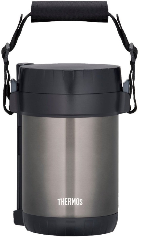 01_THJBG1800 THERMOS Pārtikas termoss THJBG-1800 | 1.3 L, 3 trauki, uztur siltumu 6 stundas, ar rokturi - Image 1