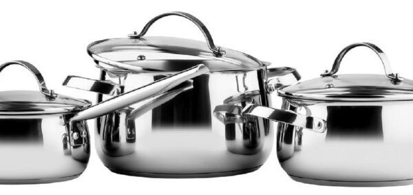 VINZER Katlu Komplekts VNZ50030 (6 gab.) | FERRINOX® 18/10 Tērauds, Piemērots indukcijai, Stikla vāki